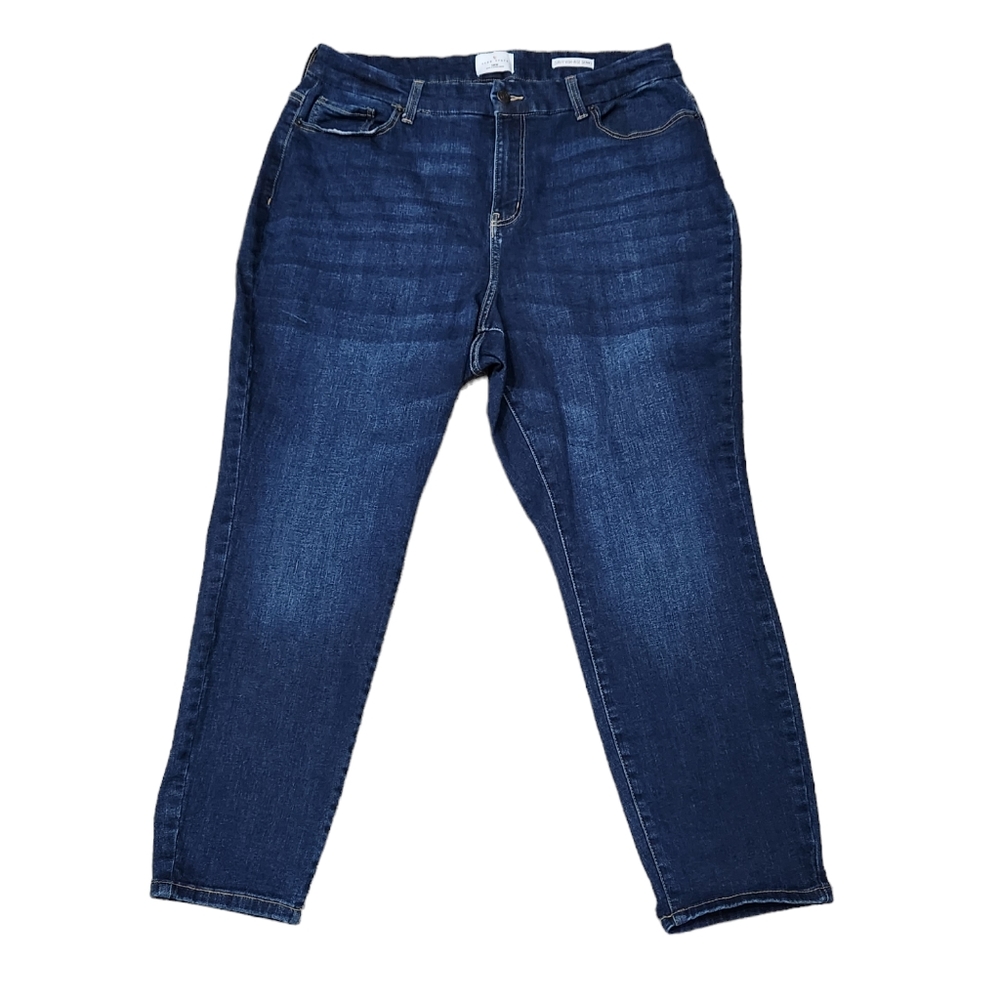 True Craft Denim Curvy High-Rise Skinny StretchyJeans Cropped Size 16W